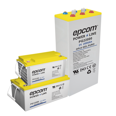 EPCOM POWERLINE - Batería de GEL PURO OPzV / 12 V @ 100 Ah / Ciclo profundo / Uso en Aplicaciones Fotovoltaicas y de Respaldo