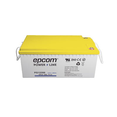 EPCOM POWERLINE - Batería de GEL PURO OPzV / 12 V @ 200 Ah / Ciclo profundo / Uso en Aplicaciones Fotovoltaicas y de Respald