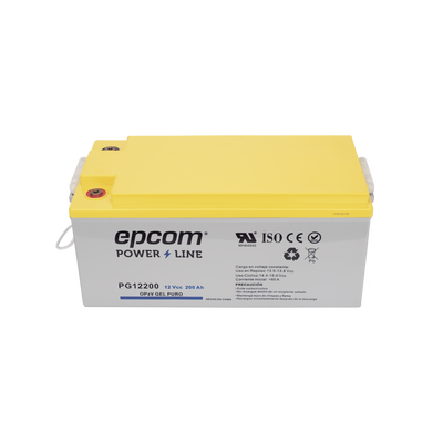 EPCOM POWERLINE - Batería de GEL PURO OPzV / 12 V @ 200 Ah / Ciclo profundo / Uso en Aplicaciones Fotovoltaicas y de Respald