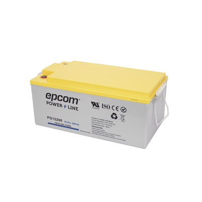EPCOM POWERLINE - Batería de GEL PURO OPzV / 12 V @ 200 Ah / Ciclo profundo / Uso en Aplicaciones Fotovoltaicas y de Respald