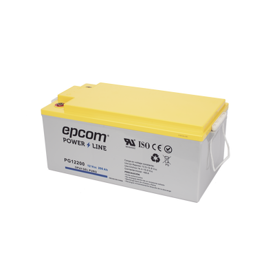 EPCOM POWERLINE - Batería de GEL PURO OPzV / 12 V @ 200 Ah / Ciclo profundo / Uso en Aplicaciones Fotovoltaicas y de Respald