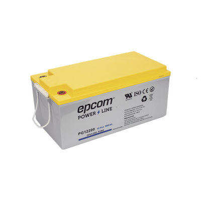 EPCOM POWERLINE - Batería de GEL PURO OPzV / 12 V @ 200 Ah / Ciclo profundo / Uso en Aplicaciones Fotovoltaicas y de Respald