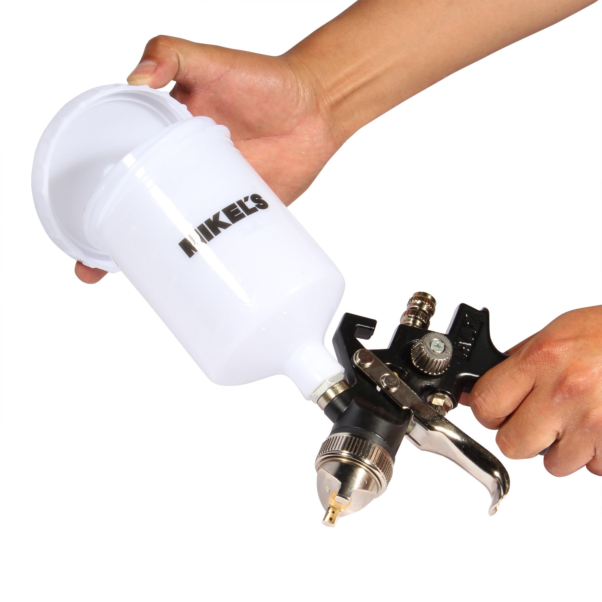 Pistola de aire para pintar HVLP gravedad (600 ml / 50 PSI)