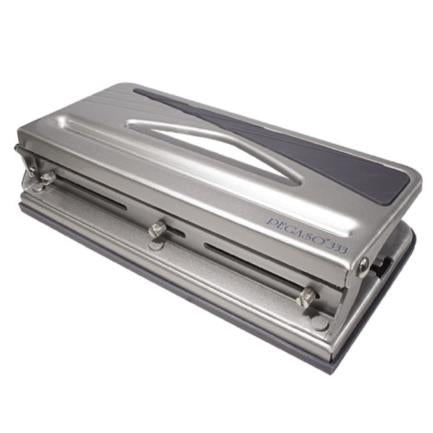 PEGASO - Perforadora Pegaso 333 Triple Ajustable P/30 Hojas Color Gris