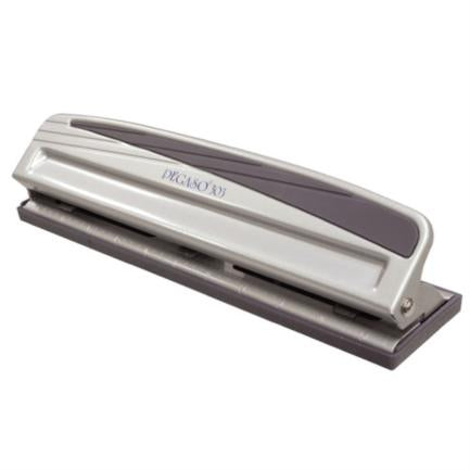 PEGASO - Perforadora Pegaso 303 Triple Ajustable P/10 Hojas Color Gris