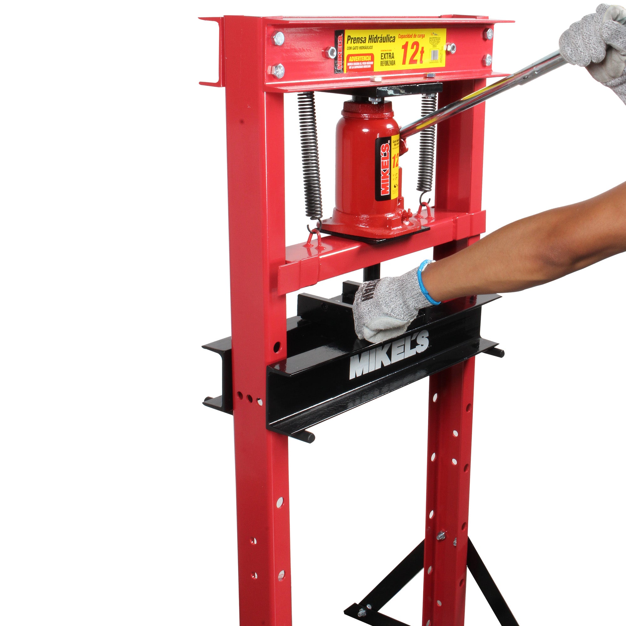 Prensa hidráulica con gato hidráulico (12 ton)
