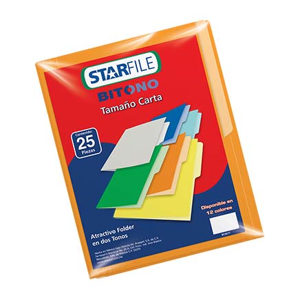 MAPASA - FOLDER BITONO MAPASA T.CARTA NARANJA C/25