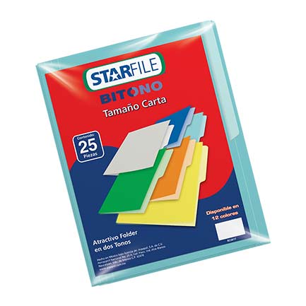 MAPASA - FOLDER BITONO MAPASA T.CARTA AZUL AQUA C/25