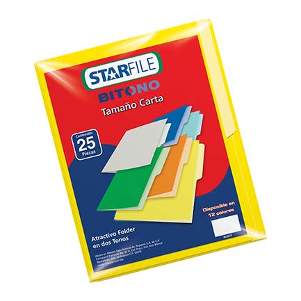 MAPASA - FOLDER BITONO MAPASA T.CARTA AMARILLO C/25