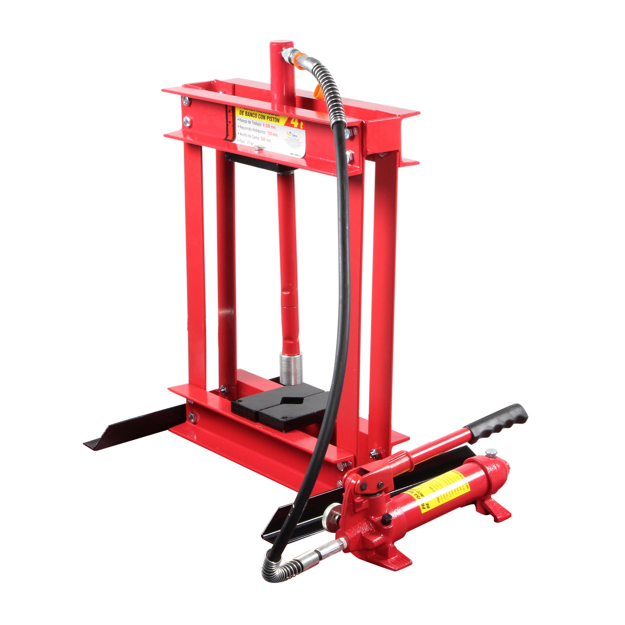 Prensa hidráulica de banco con pistón (4 ton)