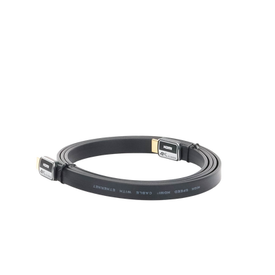 EPCOM POWERLINE - Cable HDMI versión 2.0 Plano de 1.8M (5.90 ft) optimizado para resolución 4K ULTRA HD