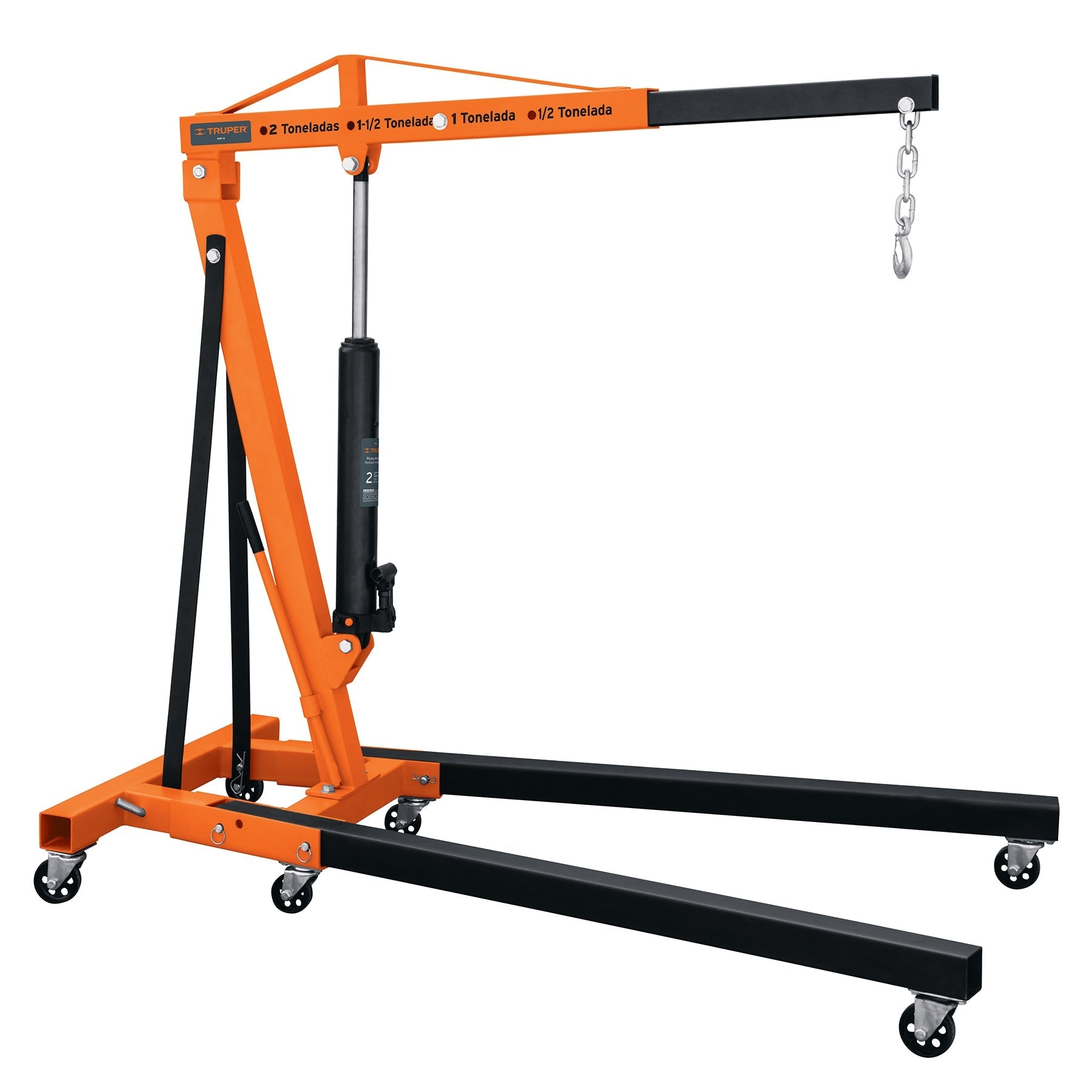 Pluma hidraulica 2 ton, plegable, Truper
