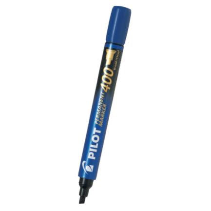 PILOT PEN - Marcador Permanente Pilot SA400 Cincel Color Azul Caja C/12 Pzas