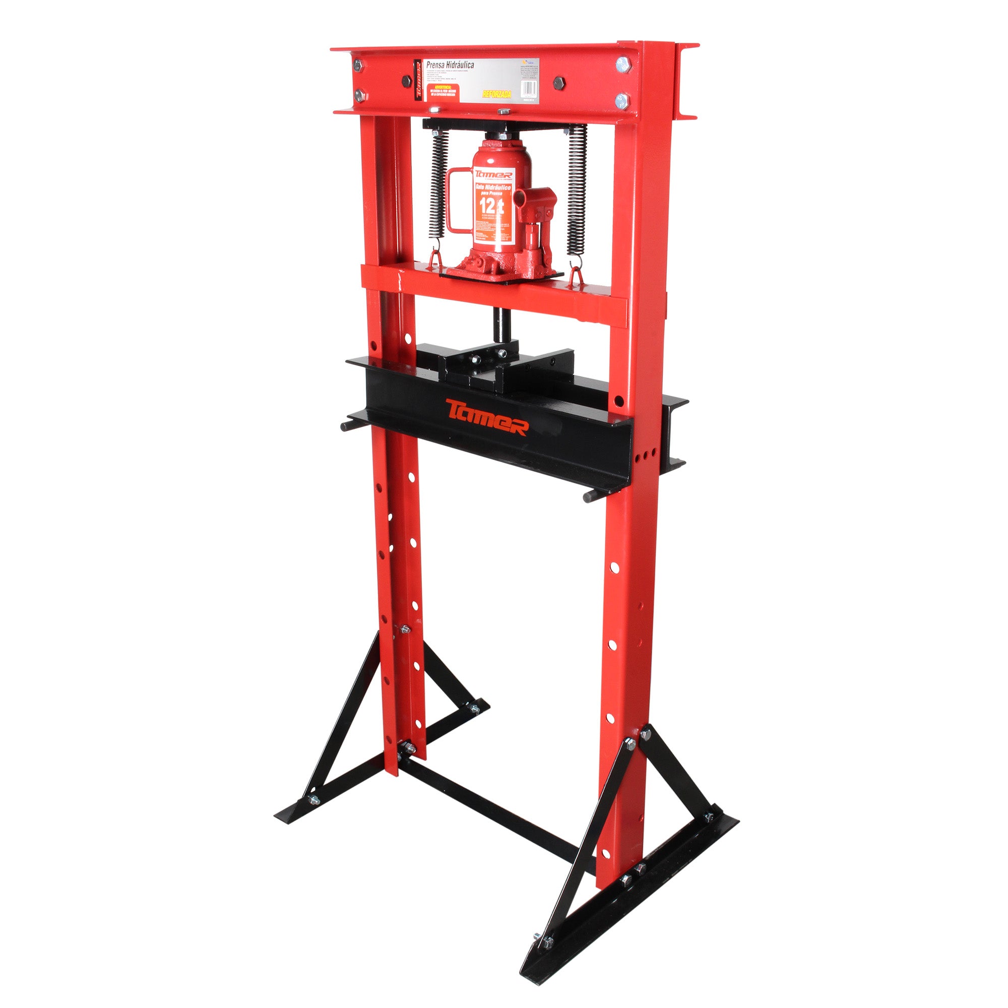 Prensa hidráulica con gato hidráulico (12 ton)