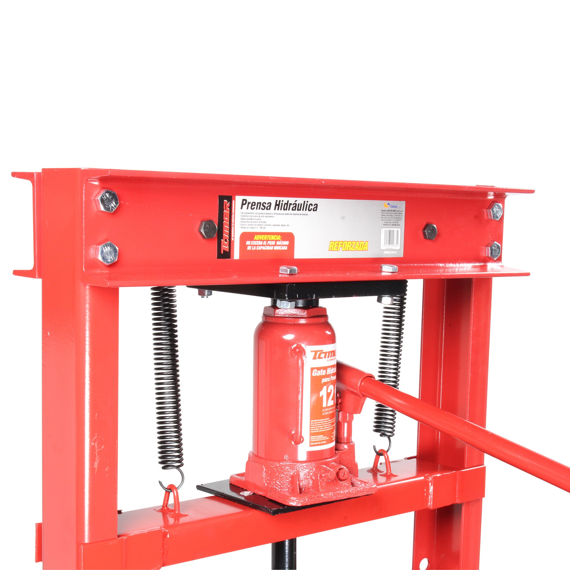 Prensa hidráulica con gato hidráulico (12 ton)