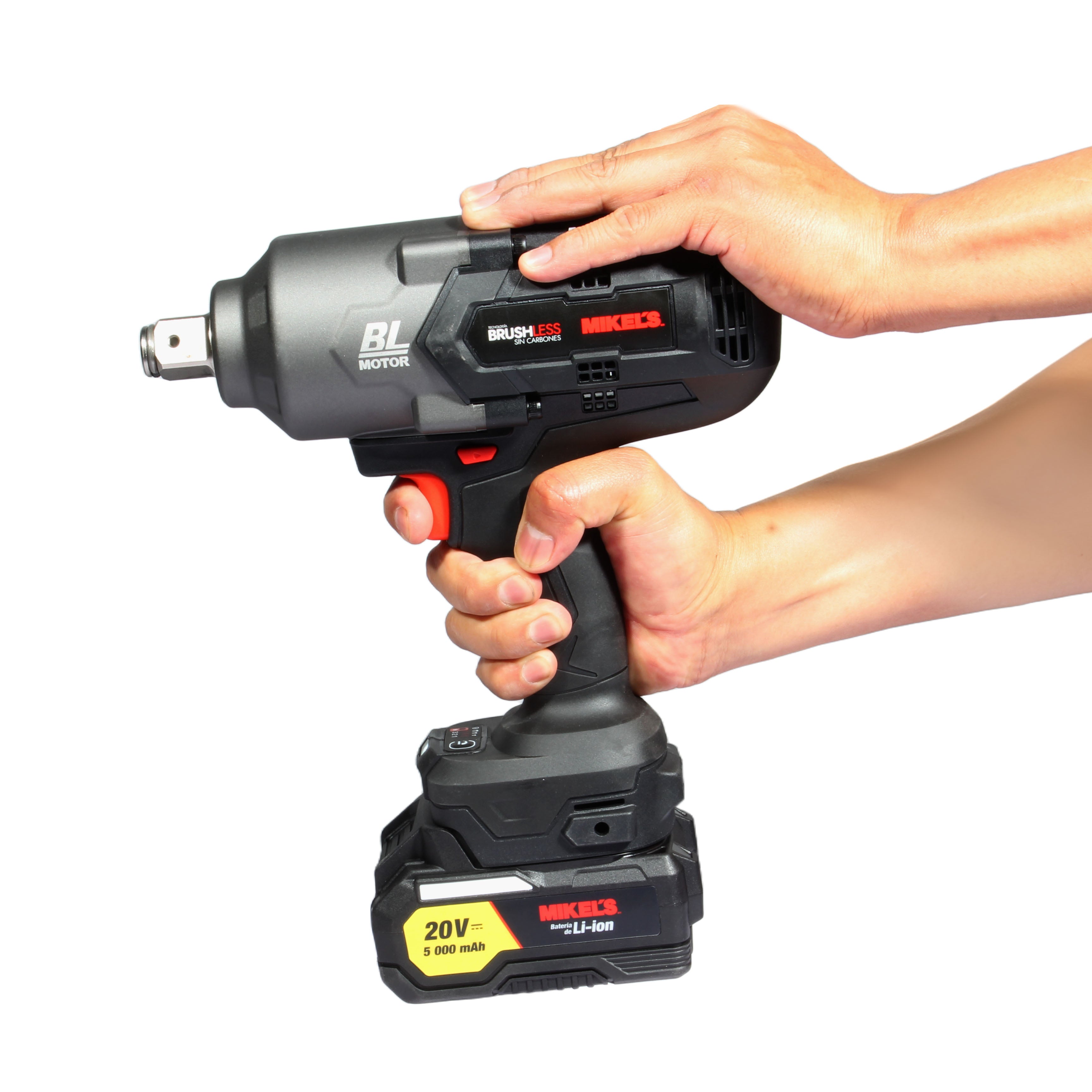 Pistola de impacto inalámbrica industrial (1,250 Nm)
