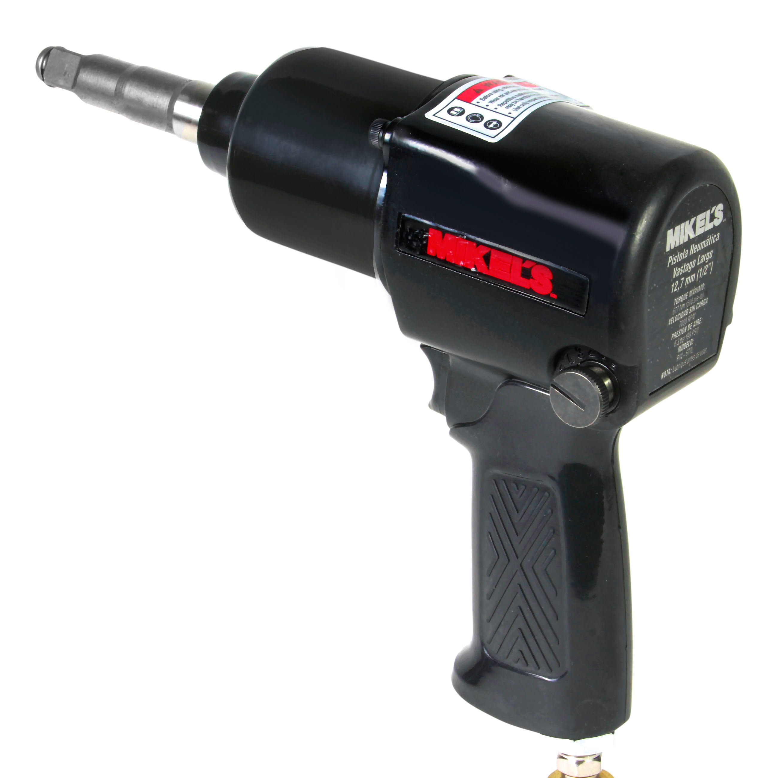 Pistola de impacto neumática vástago largo  (1/2”, 500 lb/ft)