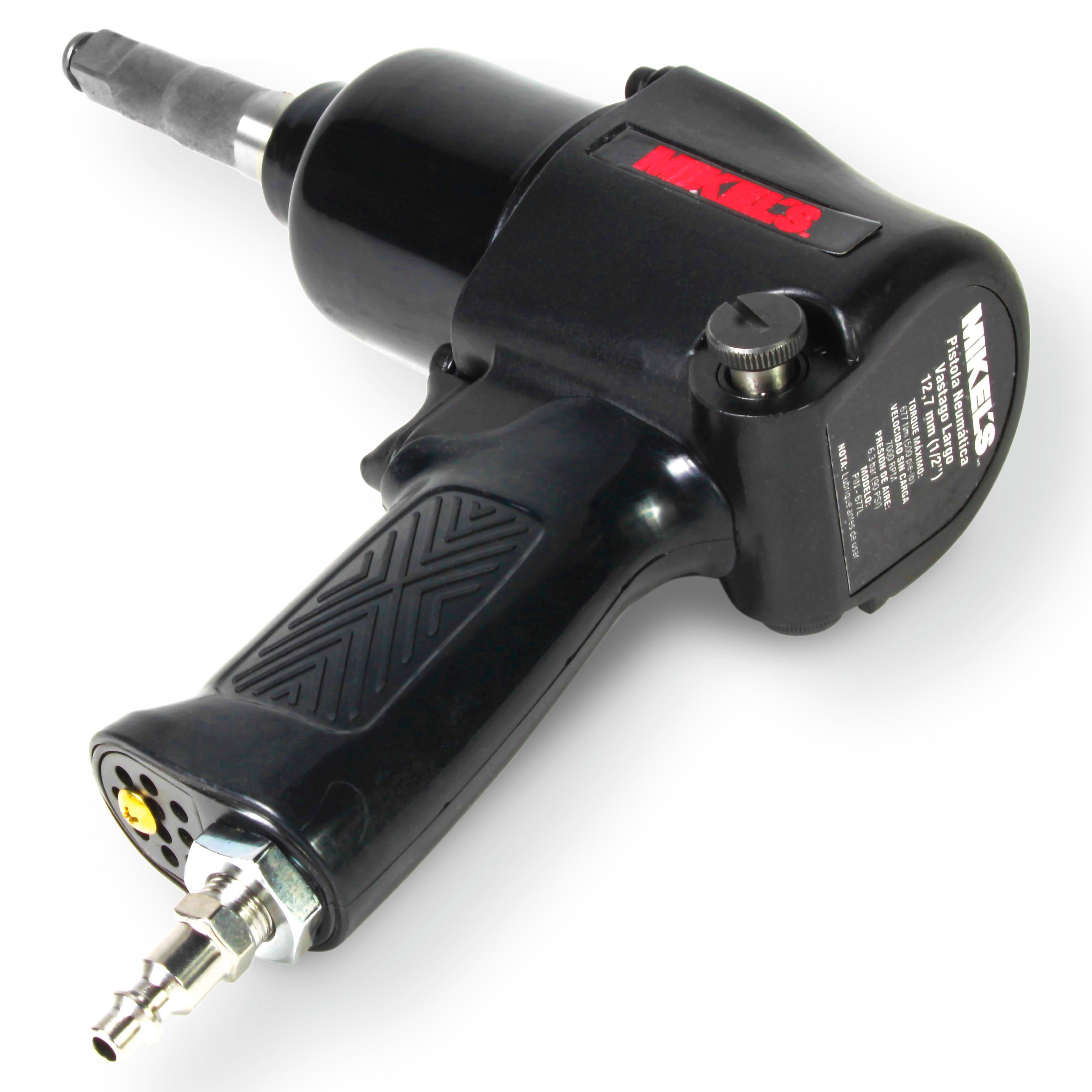 Pistola de impacto neumática vástago largo  (1/2”, 500 lb/ft)
