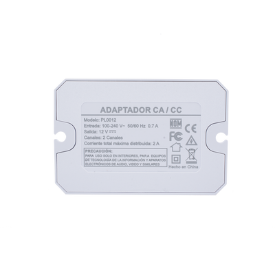 EPCOM POWERLINE - Fuente de alimentación /  12 Vcc / 2 Amperes / Terminales de entrada para Vca en 2 pines / 2 salidas para Vcc en 2 pines