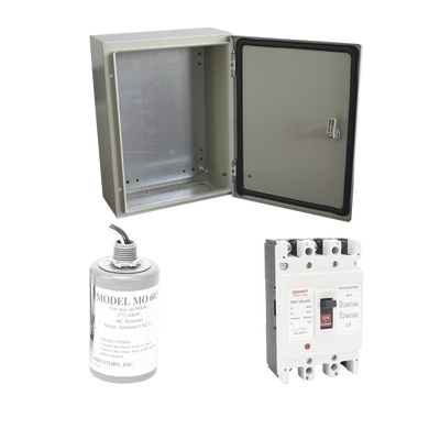 EPCOM - Kit de Centro de Carga Trifasico Para Corriente Alterna, Breaker de hasta 690 Vc de 100 A con Supresor de Descargas Atmosféricas.