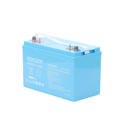 EPCOM POWERLINE - Batería Marina de  Ciclo Profundo 12V@100Ah, AGM-VRLA Terminal F22, 620A CCA/  Lanchas/ Autos Eléctricos /Carritos Golf