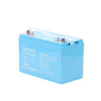 EPCOM POWERLINE - Batería Marina de  Ciclo Profundo 12V@100Ah, AGM-VRLA Terminal F22, 620A CCA/  Lanchas/ Autos Eléctricos /Carritos Golf