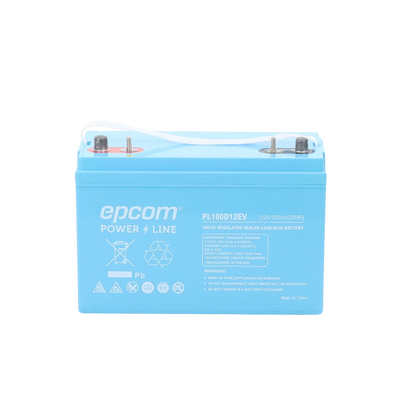 EPCOM POWERLINE - Batería Marina de  Ciclo Profundo 12V@100Ah, AGM-VRLA Terminal F22, 620A CCA/  Lanchas/ Autos Eléctricos /Carritos Golf