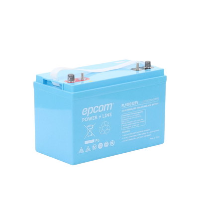 EPCOM POWERLINE - Batería Marina de  Ciclo Profundo 12V@100Ah, AGM-VRLA Terminal F22, 620A CCA/  Lanchas/ Autos Eléctricos /Carritos Golf