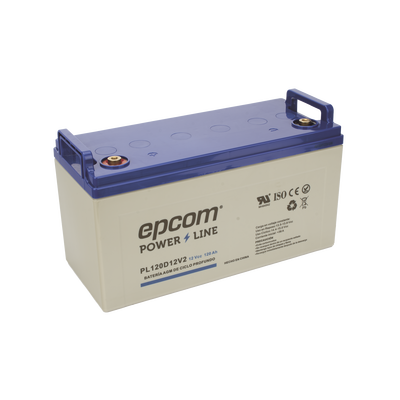 EPCOM POWERLINE - Batería 12 Vcc / 120 Ah / UL / Tecnología AGM-VRLA / CICLO PROFUNDO / Para uso en aplicaciones fotovoltaicas y de emergencia  / Terminales T4