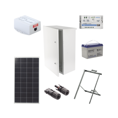 EPCOM POWERLINE - Kit Solar de 14 W con PoE Pasivo 24 Vcc para un radio de Ubiquiti airMAX o Cambium ePMP