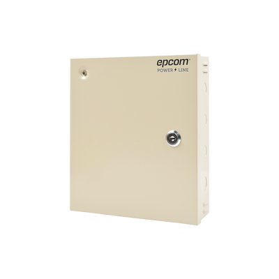 EPCOM POWERLINE - Fuente de poder profesional para CCTV  de 12 Vcc @ 5A,  para 4 cámaras ; Voltaje de entrada de 100-240 Vca