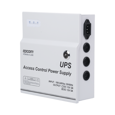 EPCOM POWERLINE - Fuente de Alimentación de 1 Salida 11-15 Vcc 5 A / Temporizador Integrado / Con Capacidad de Batería de Respaldo / Requiere Batería / Voltaje de Entrada 96-264 Vca