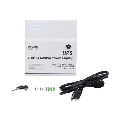 EPCOM POWERLINE - Fuente de Alimentación de 1 Salida 11-15 Vcc 5 A / Temporizador Integrado / Con Capacidad de Batería de Respaldo / Requiere Batería / Voltaje de Entrada 96-264 Vca