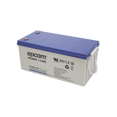 EPCOM POWERLINE - Batería 12 Vcc / 200 Ah / UL / Tecnología AGM-VRLA / Ciclo profundo / Para uso en aplicaciones fotovoltaicas y de emergencia  / Terminales T5