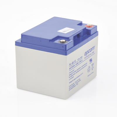 EPCOM POWERLINE - Batería 12 Vcc / 40 Ah / UL / Tecnología AGM-VRLA / Para uso en equipo electrónico Alarmas de intrusión / Incendio/ Control de acceso / Video Vigilancia / Terminales tipo M6 ( HEX ) / Cargador recomendado CHR-250.