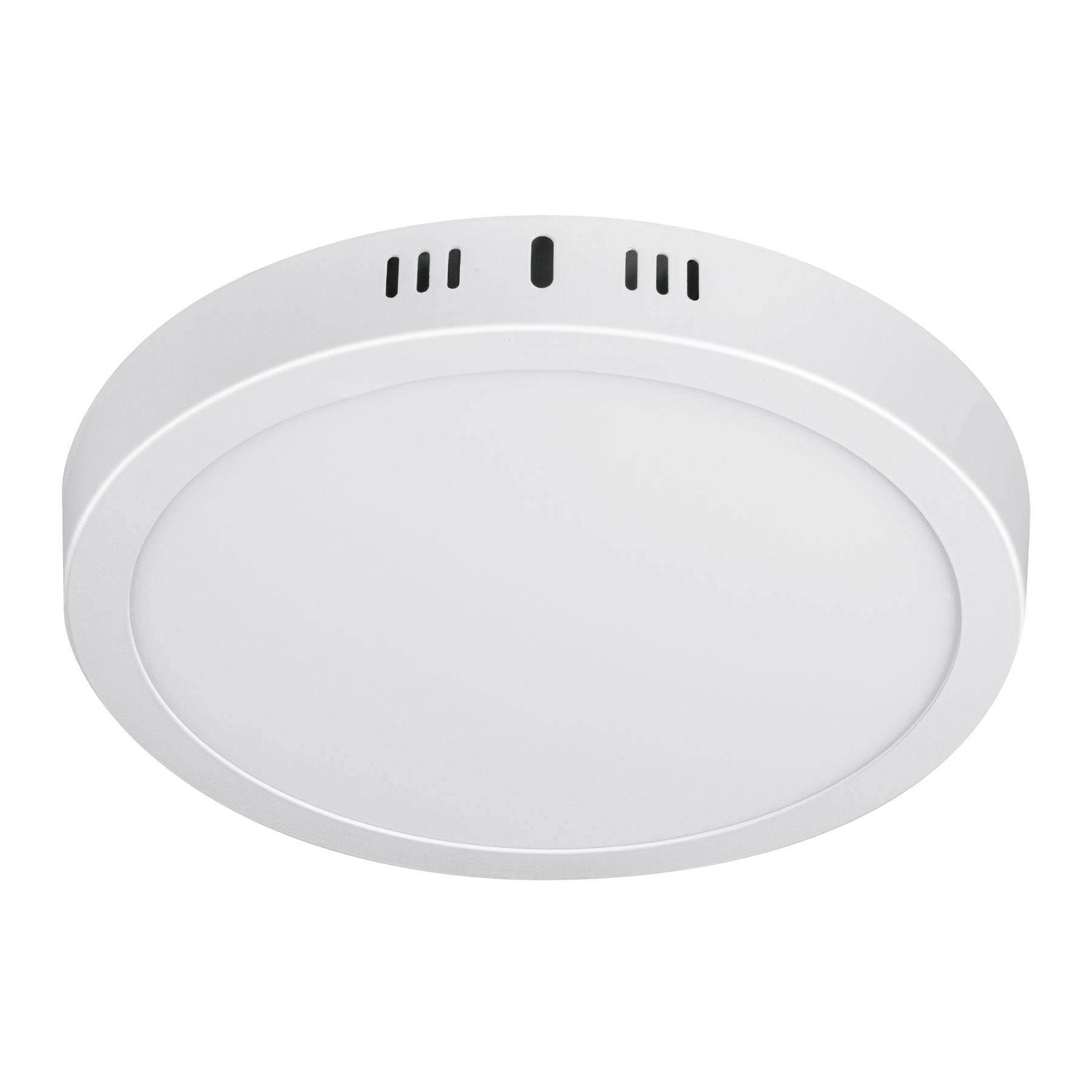 Luminario LED tipo plafon 18 W, redondo, luz calida, blanco