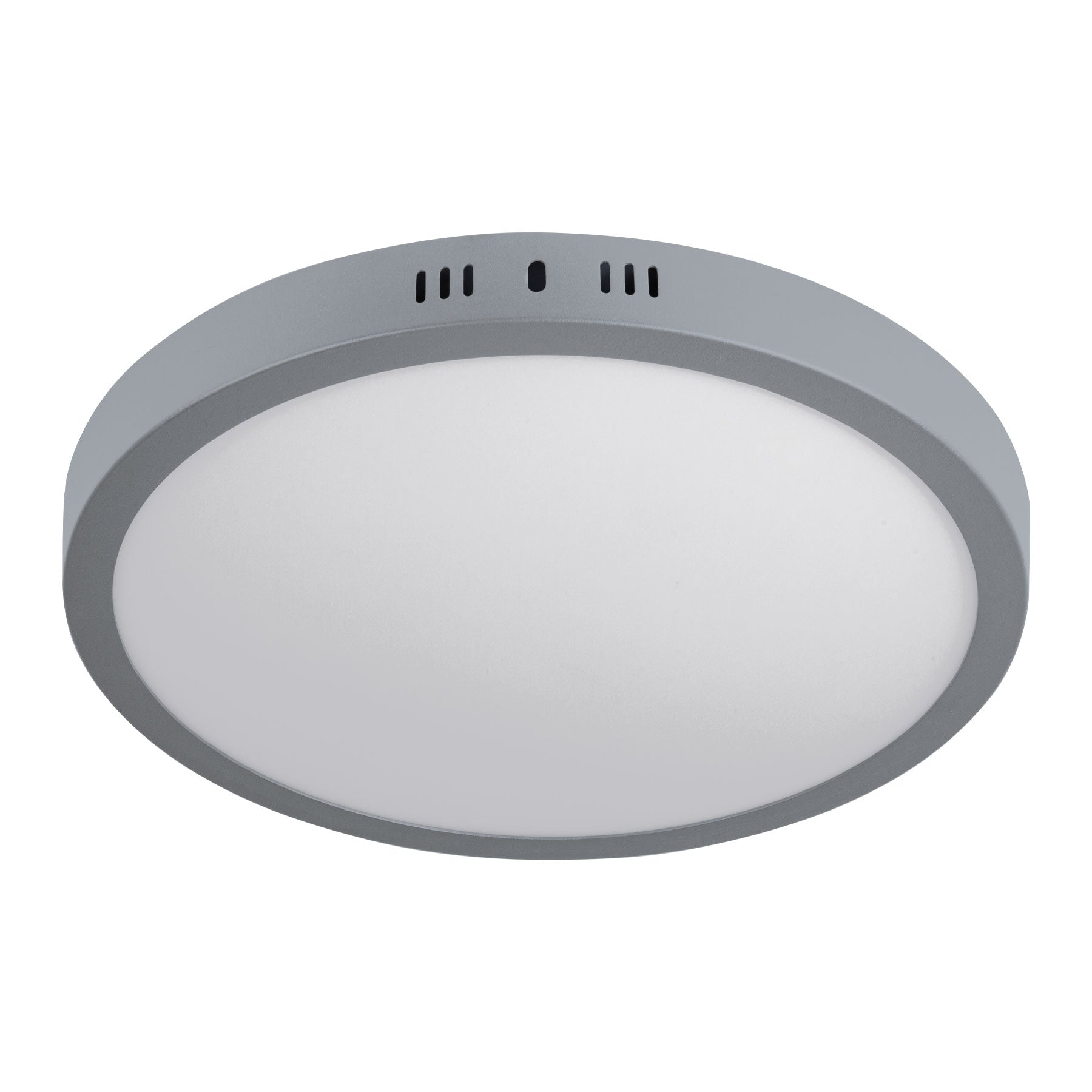 Luminario LED tipo plafon 24 W, redondo, luz de dia, gris
