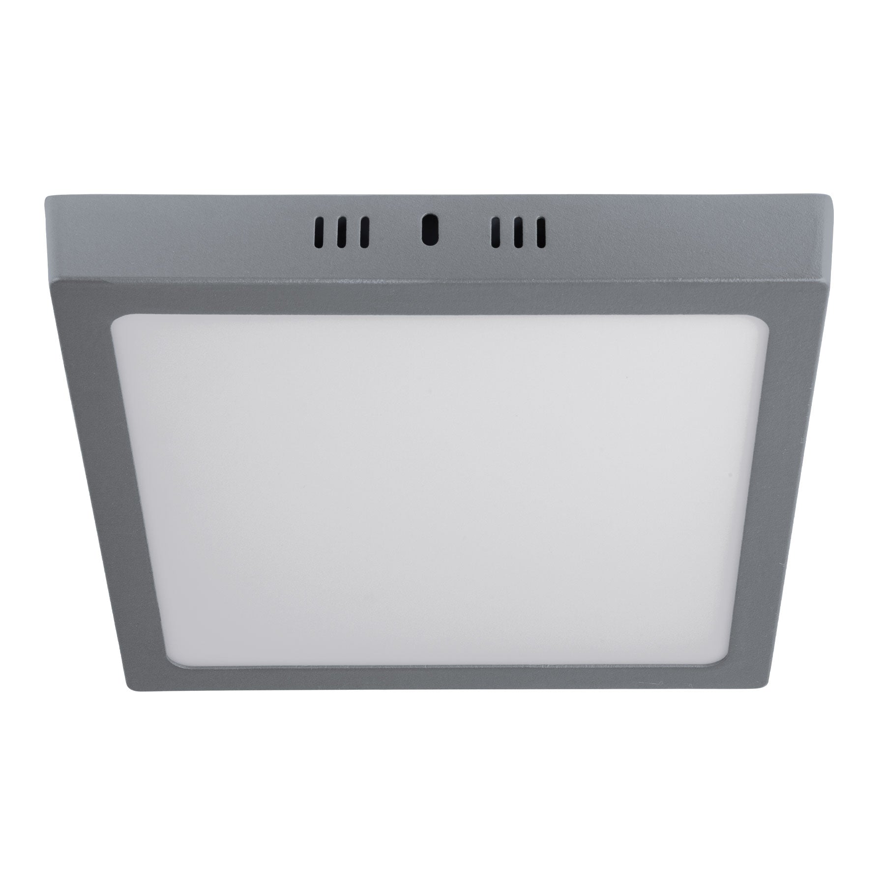Luminario LED tipo plafon 18 W, cuadrado, luz de dia, gris