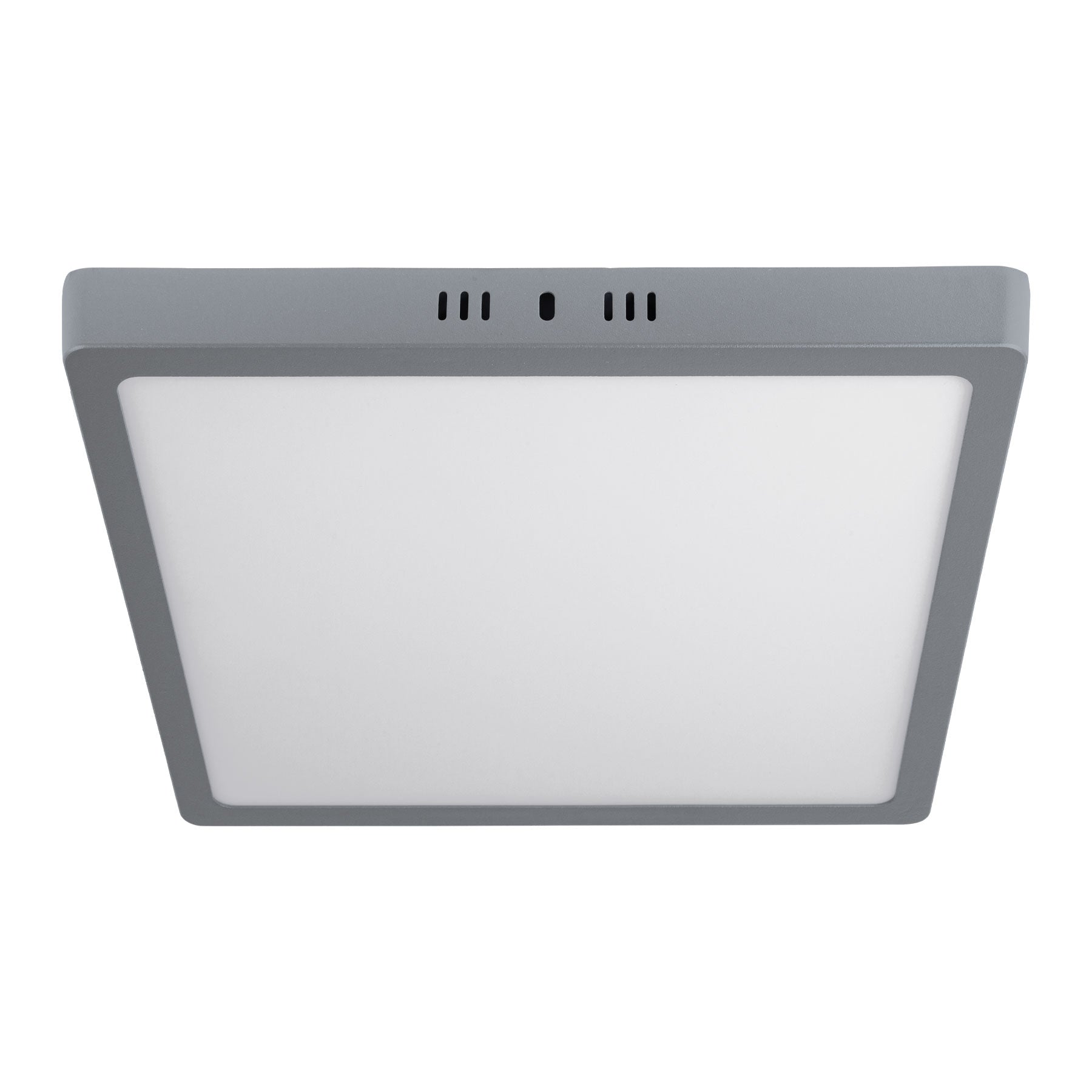 Luminario LED tipo plafon 24 W, cuadrado, luz de dia, gris