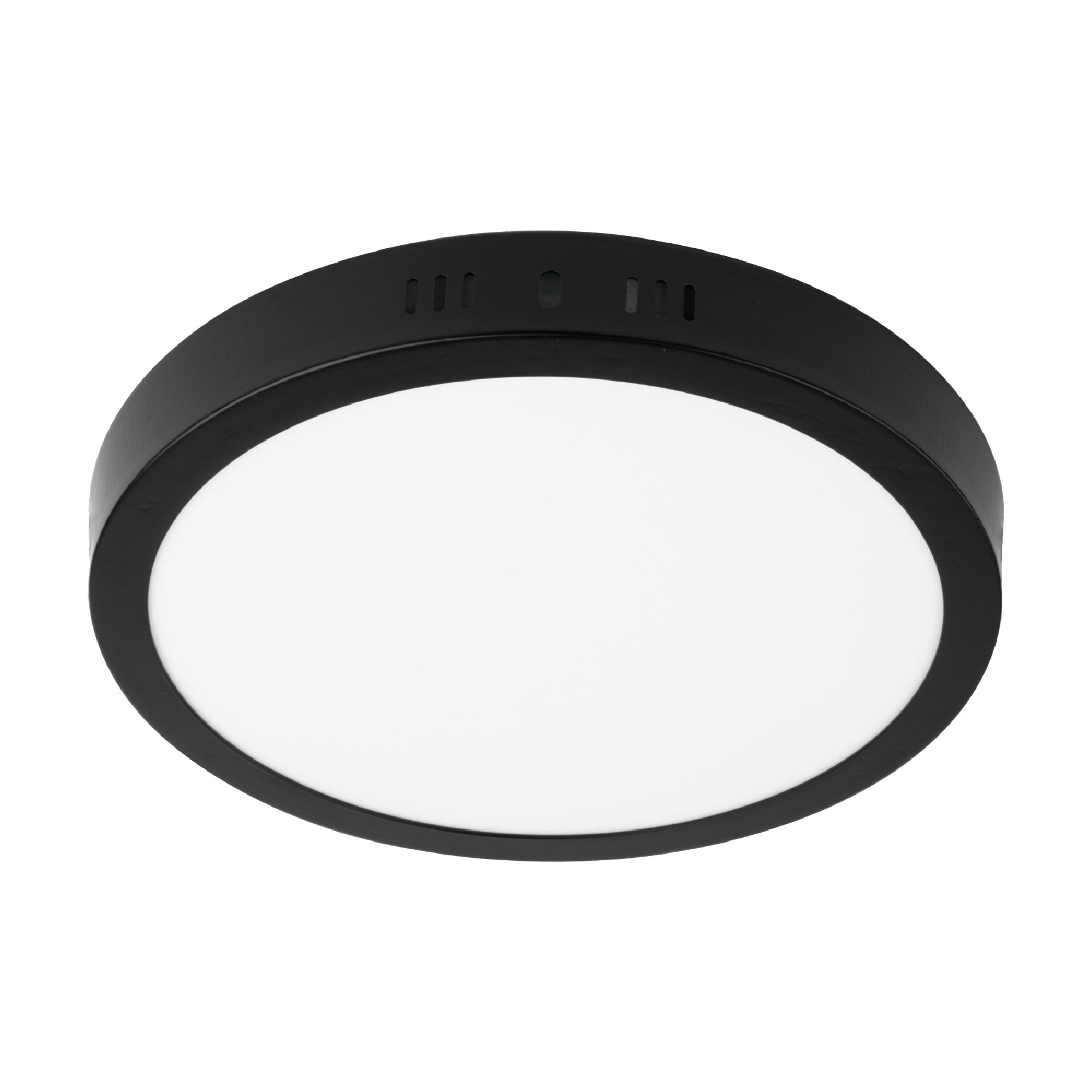 Luminario LED tipo plafon 18 W, redondo, luz de dia, negro