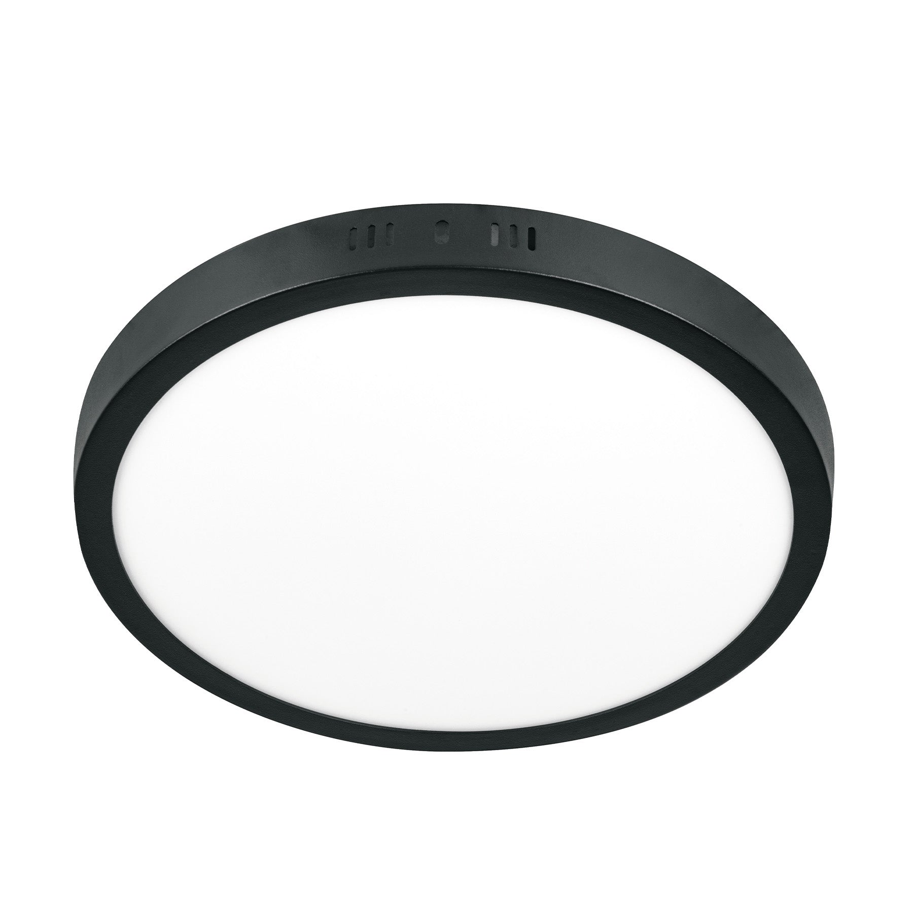 Luminario LED tipo plafon 24 W, redondo, luz de dia, negro