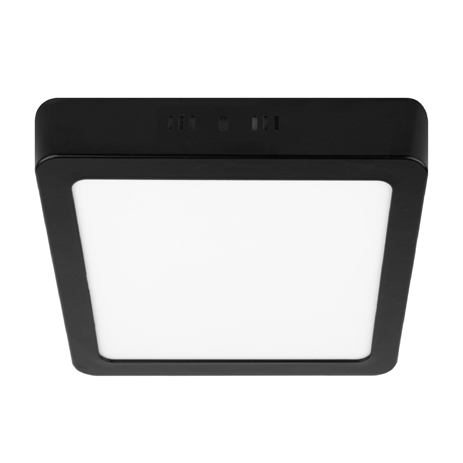 Luminario LED tipo plafon 12 W, cuadrado, luz de dia, negro