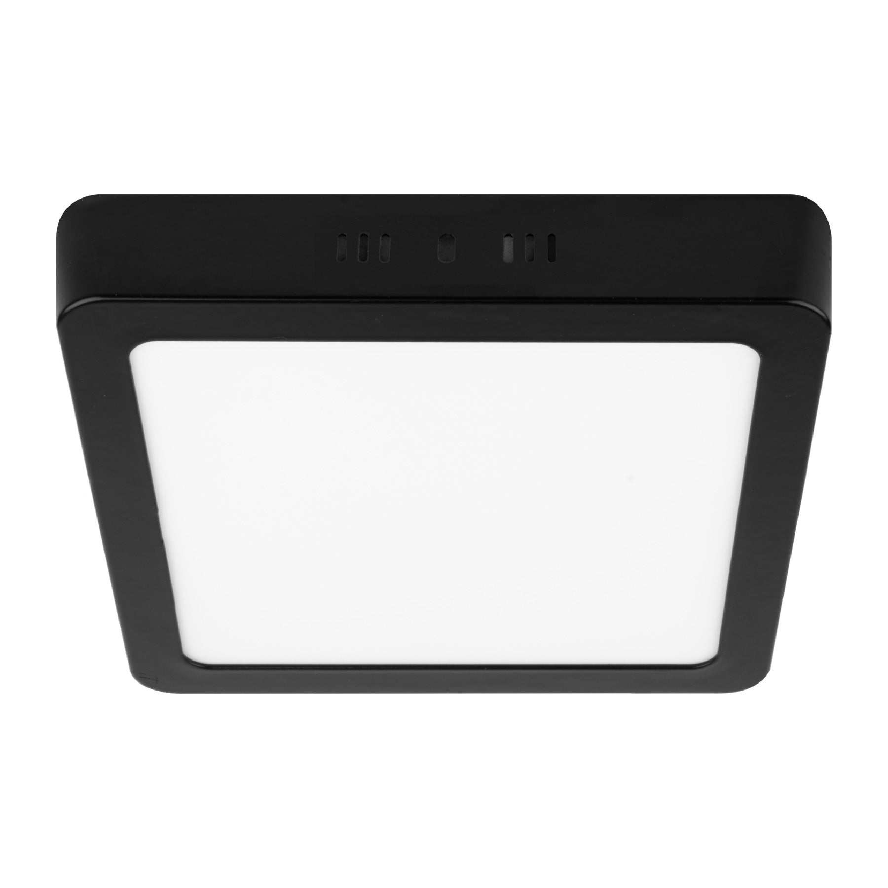Luminario LED tipo plafon 18 W, cuadrado, luz de dia, negro