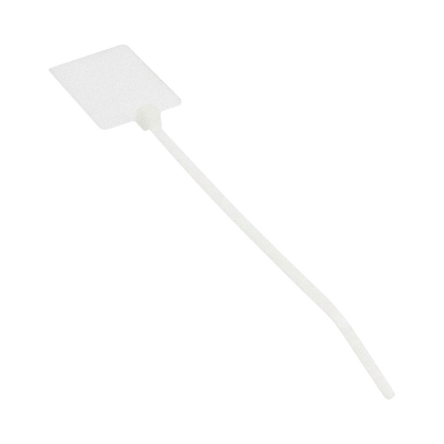 PANDUIT - Cincho de Identificación Tipo Bandera, 130 mm largo x 2.5mm ancho, Área de Marcado de 19.1 x 26.4 mm, Nylon 6.6, Color Natural, Bolsa de 100pz