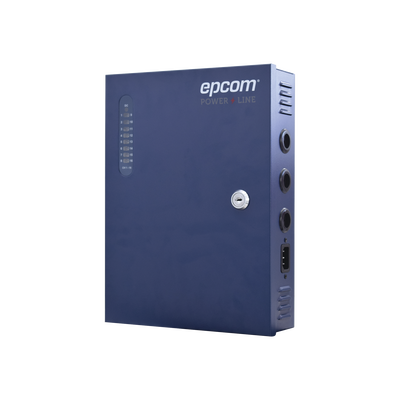 EPCOM POWERLINE - Fuente de poder profesional de 12-14.8 Vcc @ 16 Amper ; para 16 cámaras , Voltaje de entrada : 96-264 Vca, con capacidad de batería de respaldo, requiere batería.