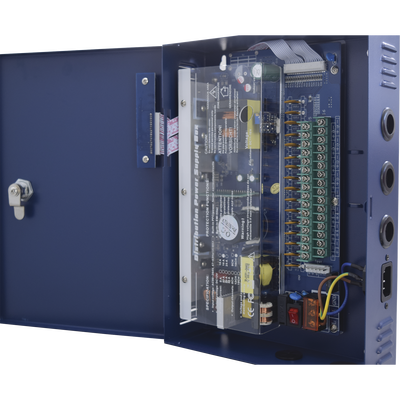 EPCOM POWERLINE - Fuente de poder profesional de 12-14.8 Vcc @ 16 Amper ; para 16 cámaras , Voltaje de entrada : 96-264 Vca, con capacidad de batería de respaldo, requiere batería.