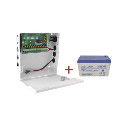 EPCOM POWERLINE - Kit / Fuente con 18 salidas / 20 Amperes totales / Ajuste de voltaje de 11-15 V / 20 A modelo PLK12DC20ABK / + Batería incluída LK712