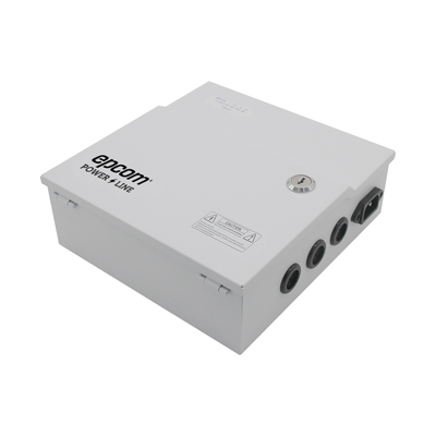 EPCOM POWERLINE - Fuente de Poder Profesional de 12 Vcc @ 4 A / Soporta 4 Cámaras / Capacidad de Batería de Respaldo (No Incluída) / Voltaje de Entrada 96-264 Vca