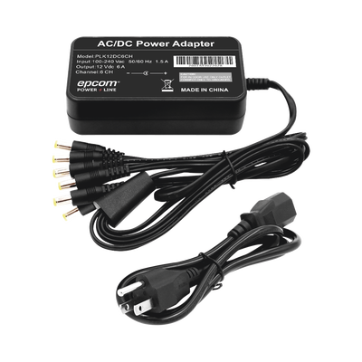 EPCOM POWERLINE - Fuente de Poder de 6 Salidas tipo Jack Macho de 12 Vcc / 6 Amper