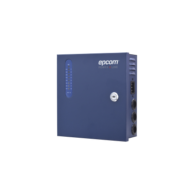 EPCOM POWERLINE - Fuente de alimentación profesional de 12-15 Vcc @ 8 Amper ; para 8 cámaras, voltaje de entrada : 96-264 Vca